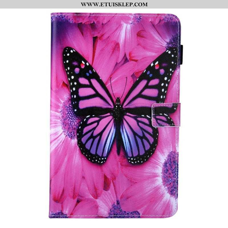 Etui Folio do Samsung Galaxy Tab A8 (2021) Kwiatowy Motyl